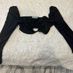 Beginning boutique crop top with ring